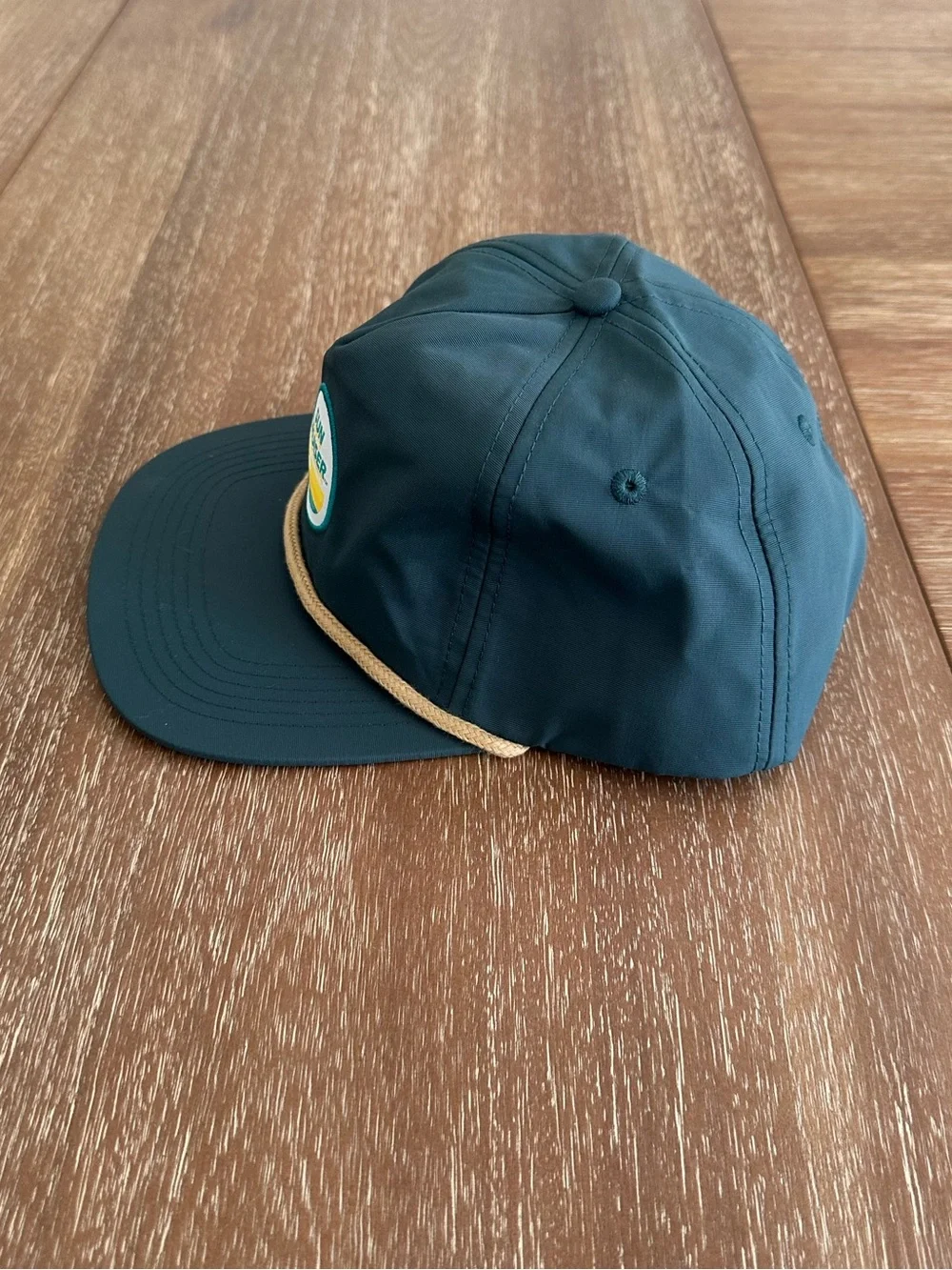 Sun Cruiser Rope-Trim Nylon Cap in Forest Green NEW!
